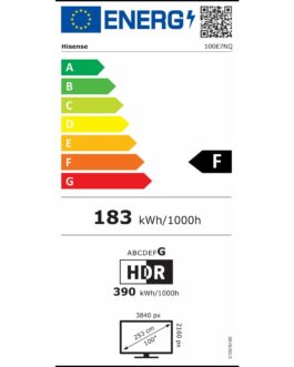 Smart TV Hisense 100E7NQ 100″ QLED 4K Ultra HD