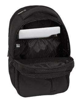 Mochila para Portátil y Tablet con Salida USB Safta Business Negro (31 x 45 x 23 cm)