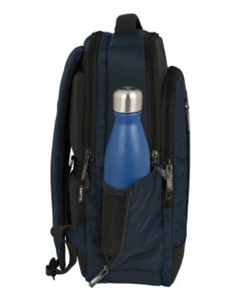 Mochila para Portátil y Tablet con Salida USB Safta Business Azul oscuro (29 x 44 x 15 cm)