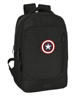 Mochila para Portátil y Tablet con Salida USB Capitán América Negro