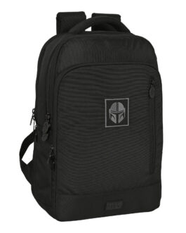 Mochila para Portátil y Tablet con Salida USB The Mandalorian Negro