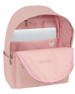 Mochila para Portátil Minnie Mouse Teen Misty Rosa 31 x 40 x 16 cm