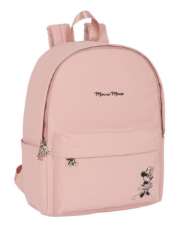 Mochila para Portátil Minnie Mouse Teen Misty Rosa 31 x 40 x 16 cm