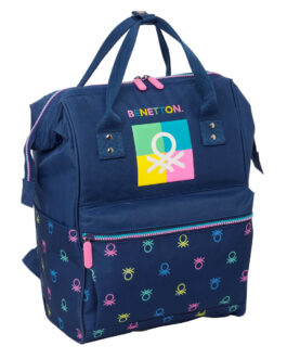 Mochila para Portátil Benetton Cool Azul marino 27 x 40 x 19 cm
