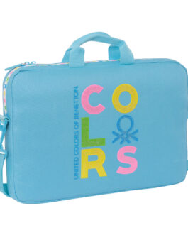 Maletín para Portátil Benetton Spring Celeste 40 x 27 x 4 cm