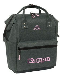 Mochila para Portátil Kappa Silver Pink Gris 27 x 40 x 19 cm