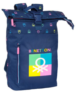 Mochila para Portátil Benetton Cool Azul marino 28 x 42 x 13 cm
