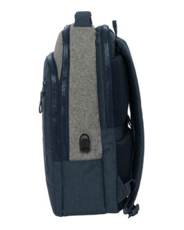 Mochila para Portátil Kappa Dark Navi Gris Azul marino 29 x 44 x 15 cm
