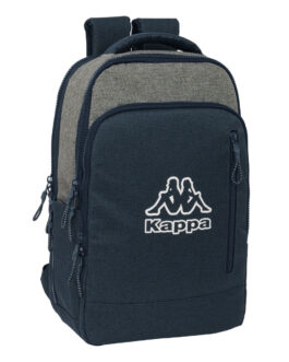 Mochila para Portátil Kappa Dark Navi Gris Azul marino 29 x 44 x 15 cm