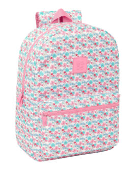 Mochila para Portátil Moos Flores Multicolor 32 x 43 x 14 cm