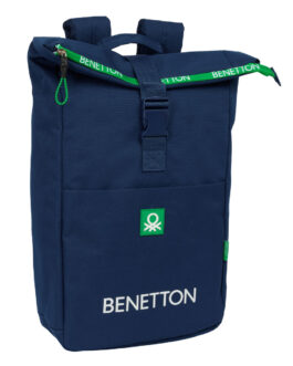 Mochila para Portátil Benetton Green Azul marino 28 x 42 x 13 cm