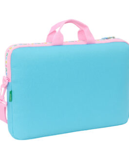 Maletín para Portátil Benetton Unique Rosa Turquesa 40 x 27 x 4 cm