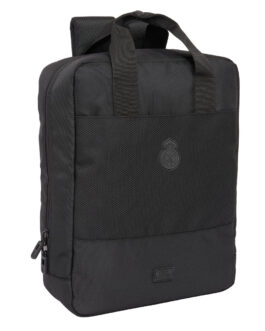 Mochila para Portátil Real Madrid C.F. Premium Negro 29 x 39 x 11 cm 13,3″