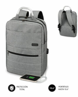 Mochila para Portátil y Tablet con Salida USB Subblim MOCHILA ELITE AIRPADDING 15.6” GREY
