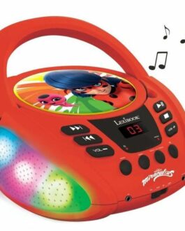 Reproductor CD/MP3 Lexibook Miraculous Bluetooth 5.0 Rojo