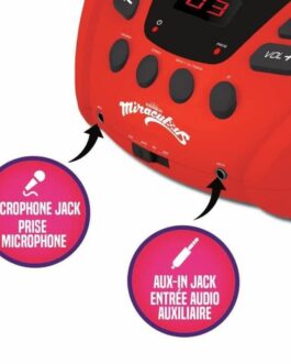 Reproductor CD/MP3 Lexibook Miraculous Bluetooth 5.0 Rojo