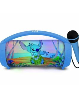 Altavoz Bluetooth con Micrófono Karaoke Lexibook Stitch Disney Azul
