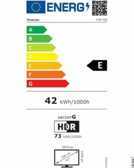 Smart TV Hisense 43E7NQ 4K Ultra HD 43″ HDR QLED
