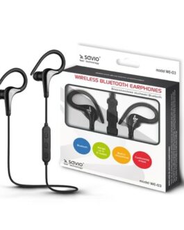 Auriculares Bluetooth Deportivos Savio WE-03 Negro
