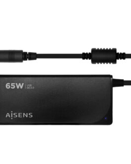 Cargador para Portátil Aisens ASLC-65WAUTO-BK 65 W