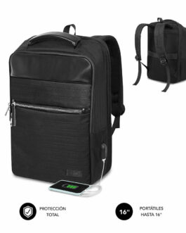 Mochila para Portátil Subblim SUBBP-2BL1015 Negro Blanco/Negro